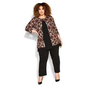 141. Avenue Tunic Top - Black Ikat